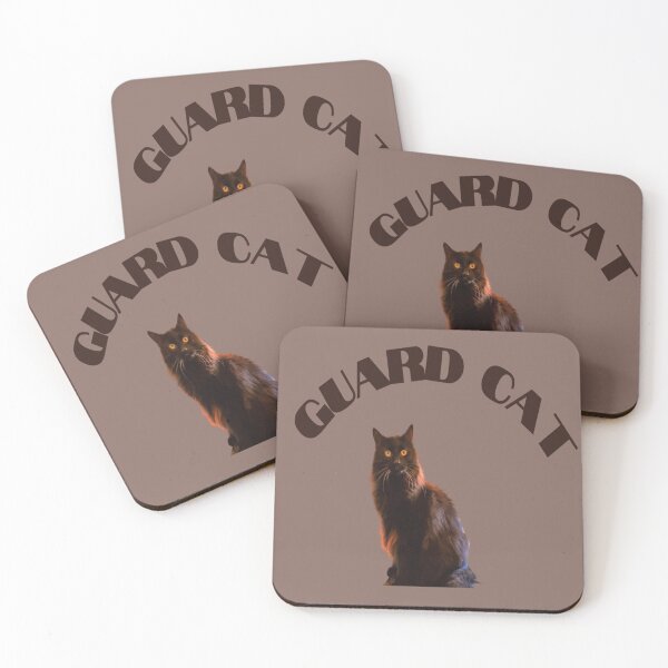 Item preview, Guard Cat Neighborhood Cats Watch Sand Dune Beige Background designed and sold by India2022.
