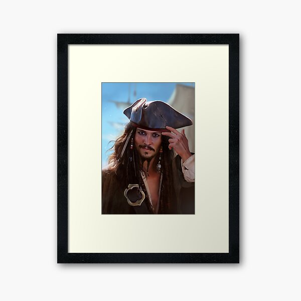 Captain Jack Sparrow Framed Prints for Sale Redbubble 