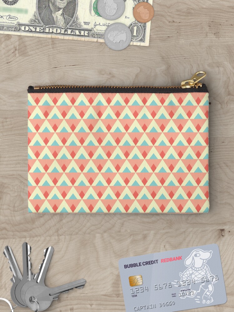 Thumbnail 3 of 4, Zipper Pouch, Triangles and diamonds designed and sold by petitspixels.