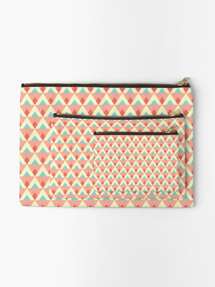 Thumbnail 2 of 4, Zipper Pouch, Triangles and diamonds designed and sold by petitspixels.