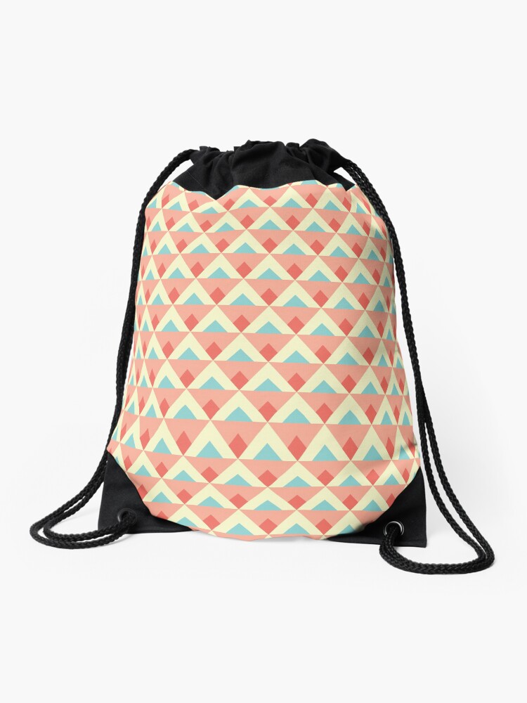 Thumbnail 1 of 3, Drawstring Bag, Triangles and diamonds designed and sold by petitspixels.