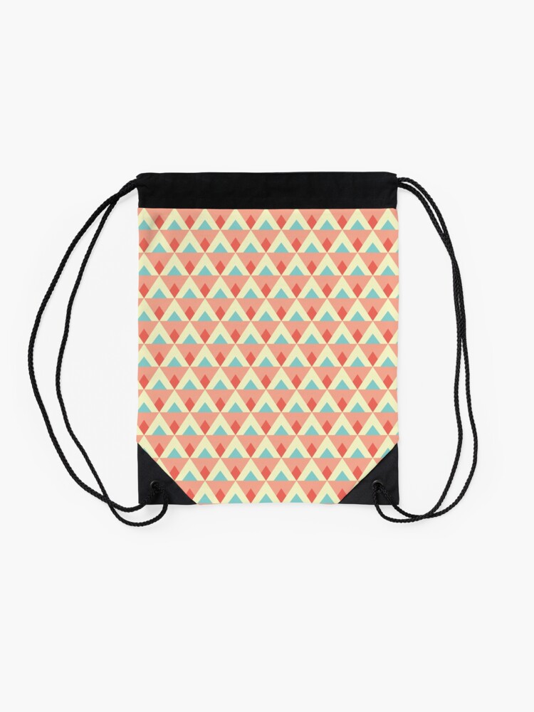 Thumbnail 2 of 3, Drawstring Bag, Triangles and diamonds designed and sold by petitspixels.