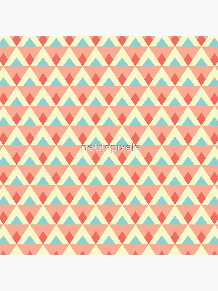 Thumbnail 4 of 4, Clock, Triangles and diamonds designed and sold by petitspixels.