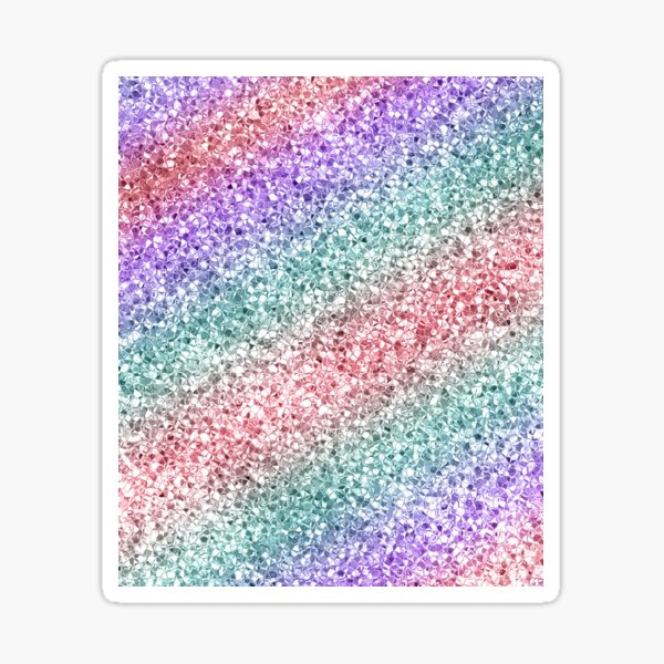 Rainbow Ombre Glitter iPhone Case 2022 Sticker