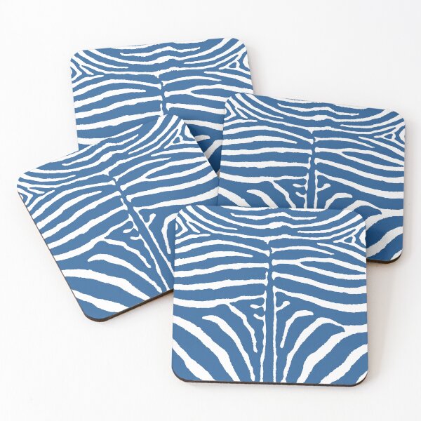 Artikelvorschau, Zebra Wildtier Druck 269 Blau und Weiß entworfen und verkauft von tonymagnerart.