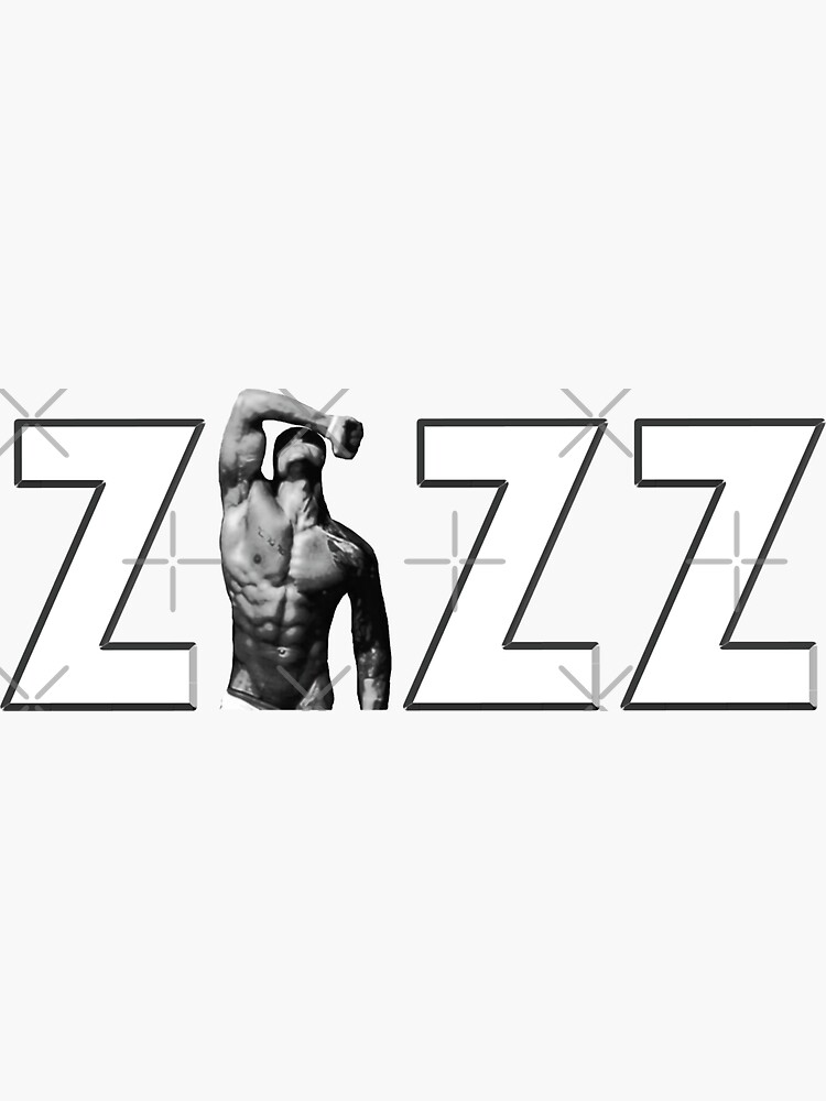 "Zyzz text pose" Sticker for Sale by Meduzio Redbubble