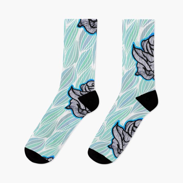 Item preview, Hand Drawn Roses on Blue Geometric pattern designed and sold by Harriet Linton.