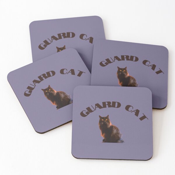 Item preview, Guard Cat Neighborhood Cats Watch Rum Light Purple Background designed and sold by India2022.