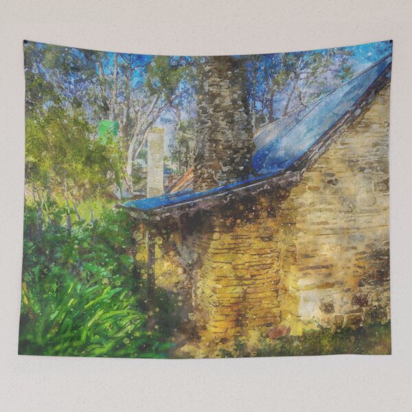 Item preview, 1850's Miners Cottage Watercolor designed and sold by Steven Jodoin.
