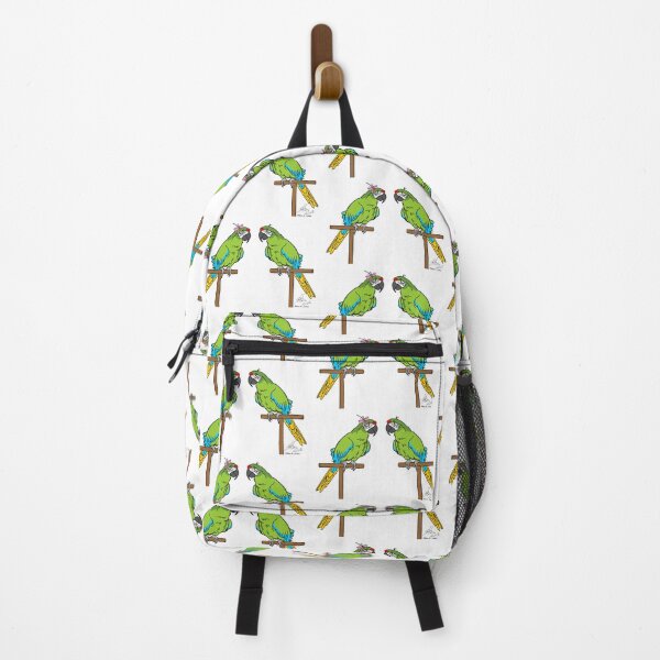 Item preview, Crazy Bird Lady with Military Macaws designed and sold by Laughing Parrot Studio.