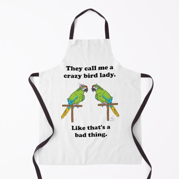 Item preview, Crazy Bird Lady with Military Macaws designed and sold by Laughing Parrot Studio.
