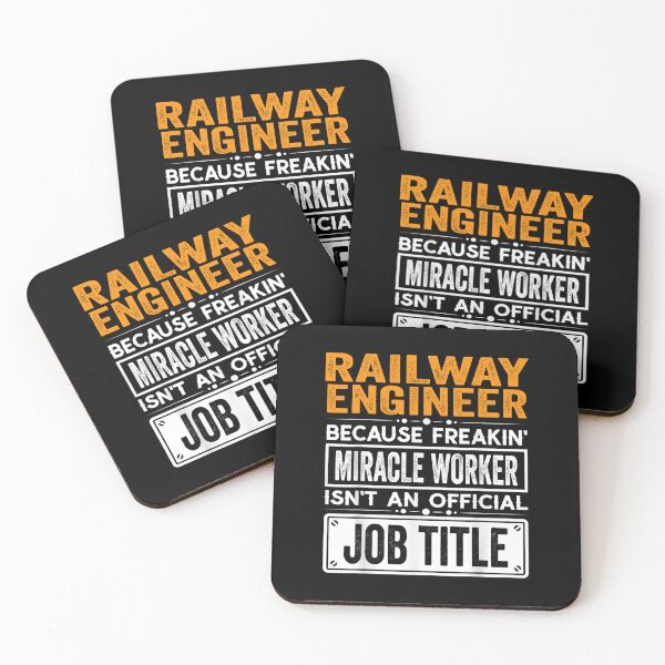 Item preview, Railway engineer Because Freaking Miracle Worker Isn’t an Official Job Title, Railway engineer Christmas Fathers Day shirt designed and sold by xlnv.