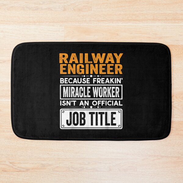Item preview, Railway engineer Because Freaking Miracle Worker Isn’t an Official Job Title, Railway engineer Christmas Fathers Day shirt designed and sold by xlnv.