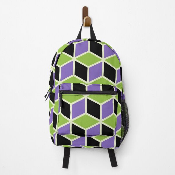 Item preview, Geometric Cube Pattern 133 Black Green and Lavender designed and sold by tonymagnerart.