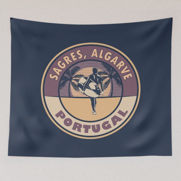 Item preview, Sagres Algarve Portugal Vintage Summer Surfing Design designed and sold by CynthiaGraphics.