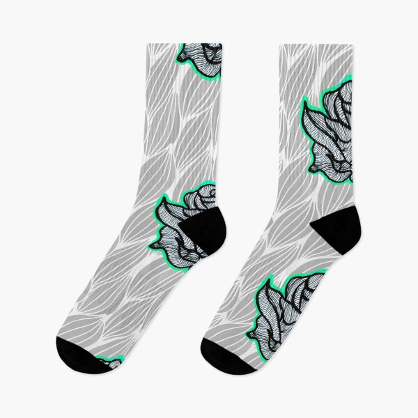 Item preview, Hand Drawn Mint Green Roses on Grey Geometric pattern designed and sold by Harriet Linton.