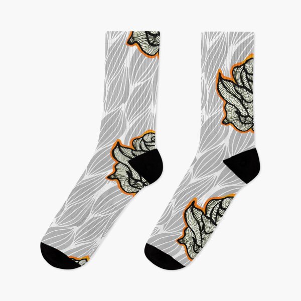 Item preview, Hand Drawn Orange Roses on Grey Geometric pattern designed and sold by Harriet Linton.