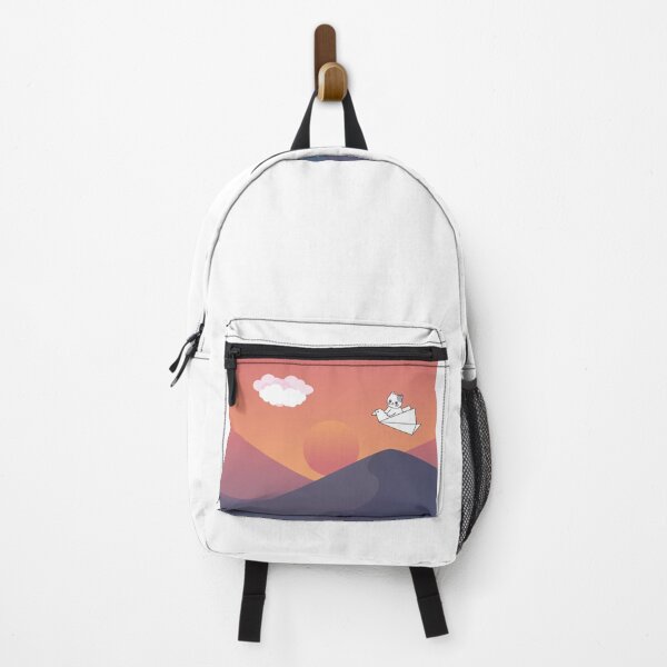 Item preview, Cat flying on a paper bird toward the cloud designed and sold by Zakaria-4.