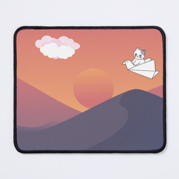 Item preview, Cat flying on a paper bird toward the cloud designed and sold by Zakaria-4.
