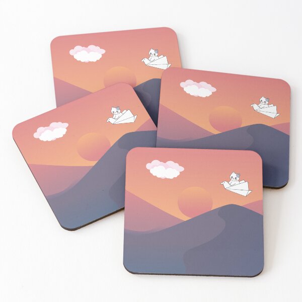 Item preview, Cat flying on a paper bird toward the cloud designed and sold by Zakaria-4.