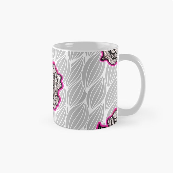 Item preview, Hand Drawn Strawberry Roses on Grey Geometric pattern designed and sold by Harriet Linton.