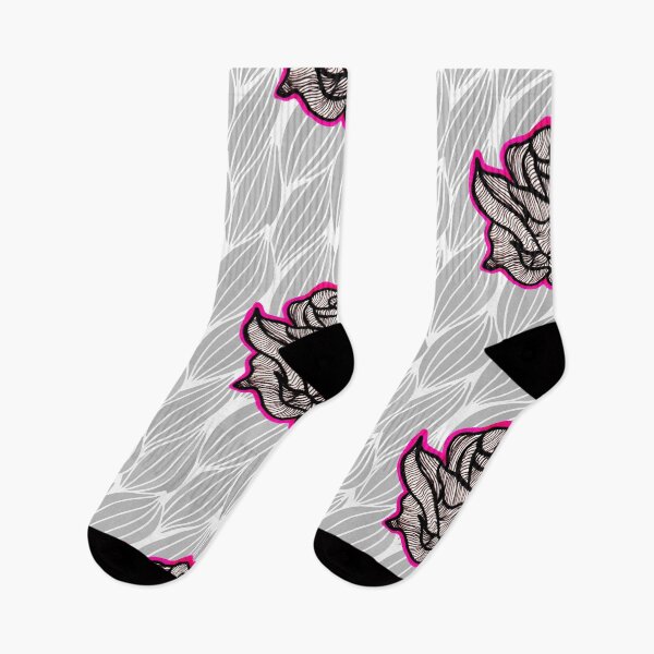 Item preview, Hand Drawn Strawberry Roses on Grey Geometric pattern designed and sold by Harriet Linton.