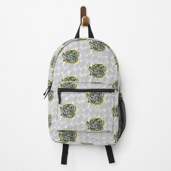 Item preview, Hand Drawn Yellow Roses on Grey Geometric pattern designed and sold by Harriet Linton.