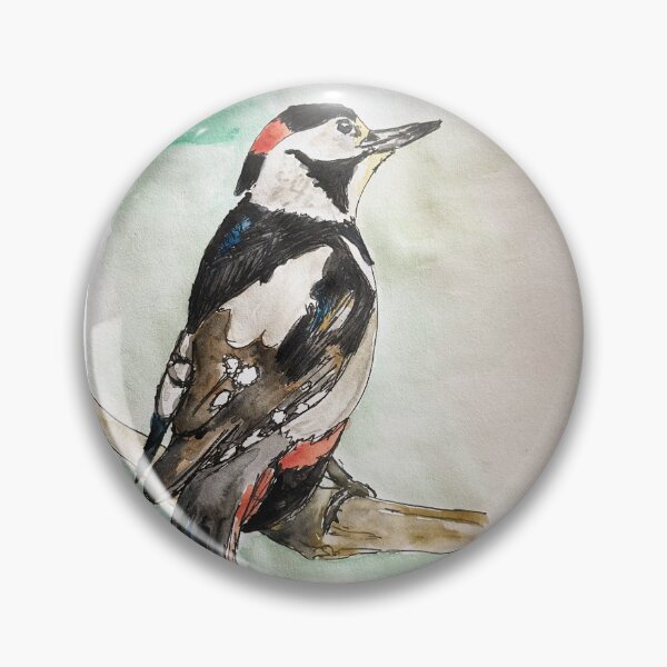 Item preview, Great Spotted Woodpecker designed and sold by elizabeth draws life.