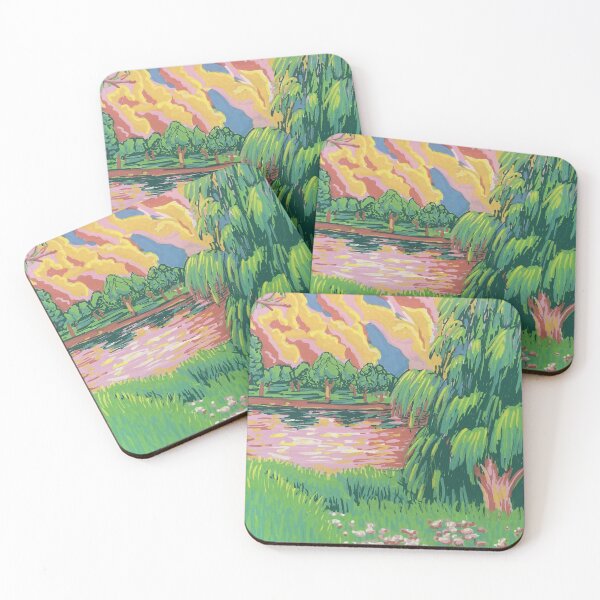 Item preview, Neon Willow Lake Landscape designed and sold by TorpedoBubble.