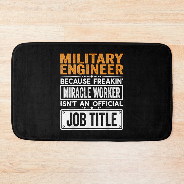 Item preview, Military engineer Because Freaking Miracle Worker Isn’t an Official Job Title, Military engineer Christmas Fathers Day shirt designed and sold by xlnv.