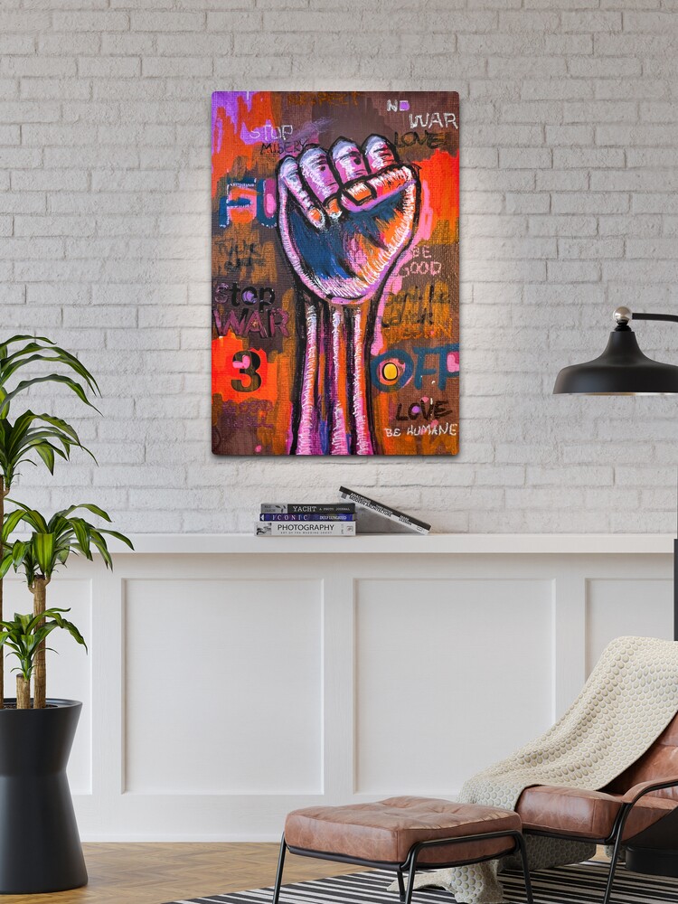 Thumbnail 1 of 4, Metal Print, STOP HUNGER designed and sold by AllanLinder.