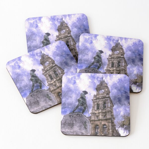 Item preview, Boer War Statue and Bendigo Town Hall Watercolor designed and sold by Steven Jodoin.
