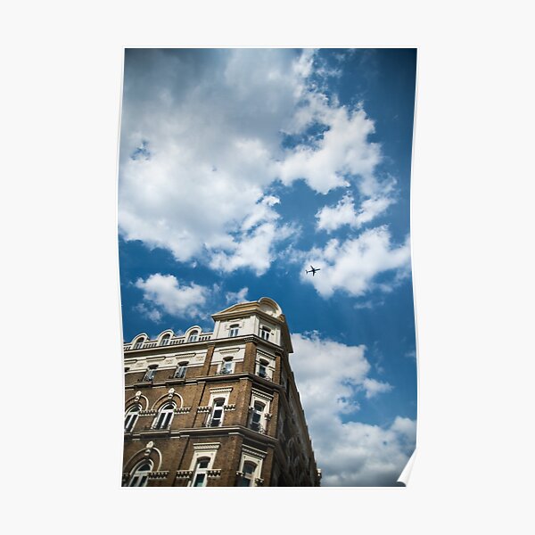 "Plane flies over building London" Poster for Sale by HamletUK Redbubble