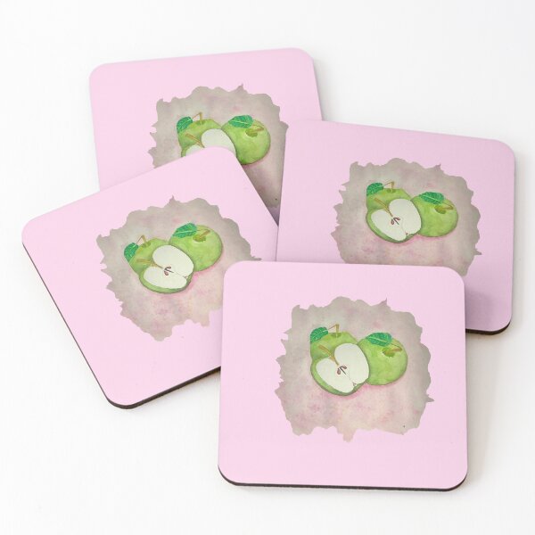 Item preview, Watercolor apples with free and cheerful background designed and sold by altairaleon.