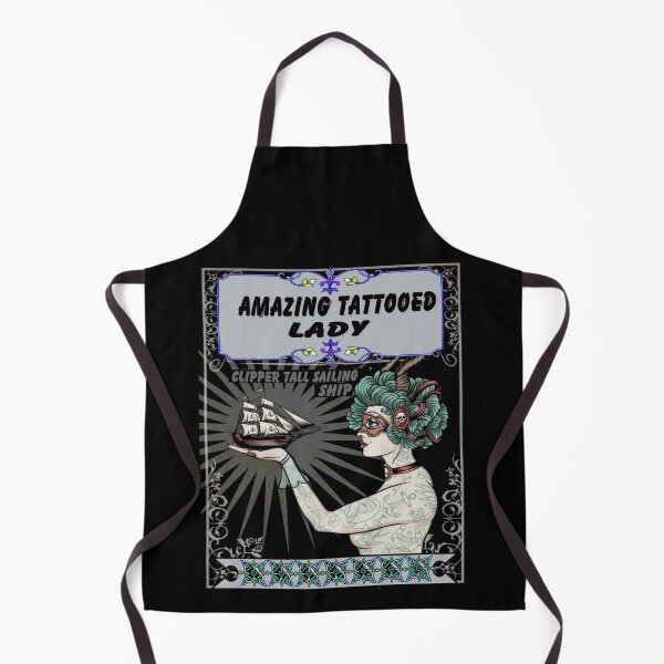 Item preview, AMAZING TATTOOED LADY : Vintage Colorful Art Advertising Print designed and sold by posterbobs.