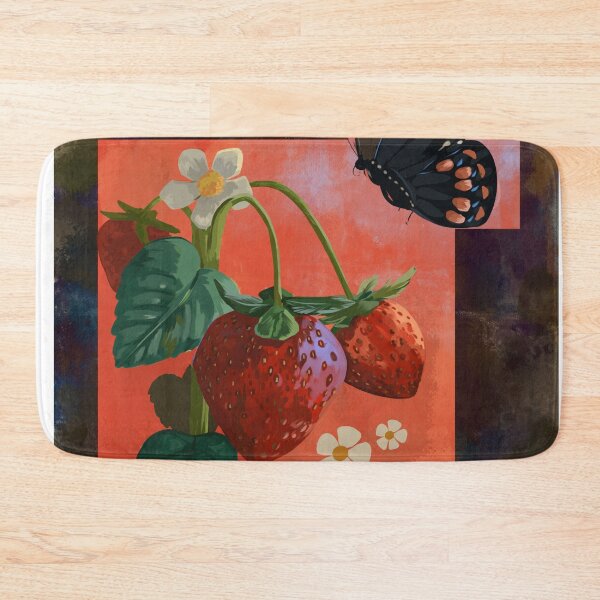 Item preview, A pair of strawberries visited by a butterfly designed and sold by Jessiemay-arts.