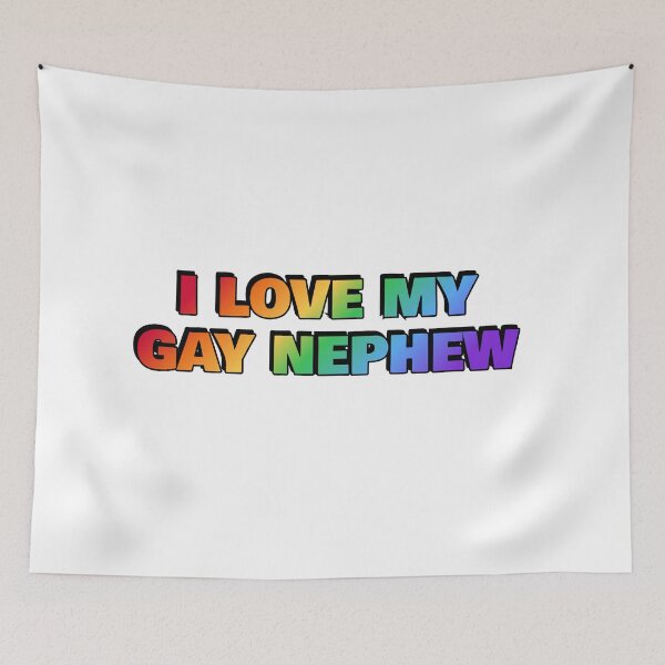 Item preview, I love my gay nephew - Pride rainbow colors designed and sold by Inspirationmotivation.