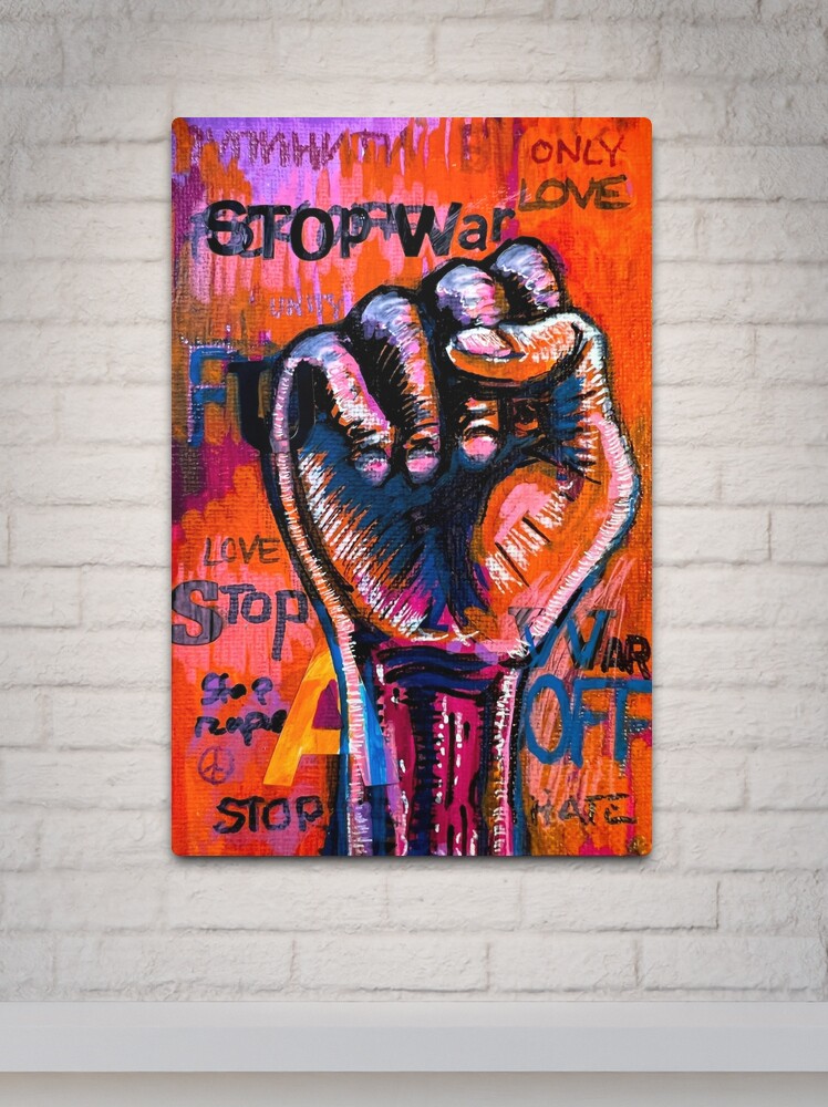 Metal Print, STOP ABUSE designed and sold by AllanLinder
