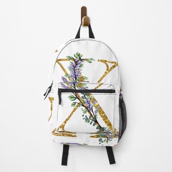 Item preview, The Alphabet | The letter “X” | romantic Eucalyptus and Lavender floral illustration | floral Monogram | gold glitter alphabet designed and sold by hollycooper.
