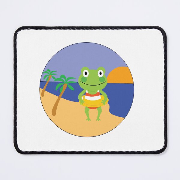 Item preview, PLAYFUL FROG AT THE BEACH DESIGN  designed and sold by DeliveryGeorge.