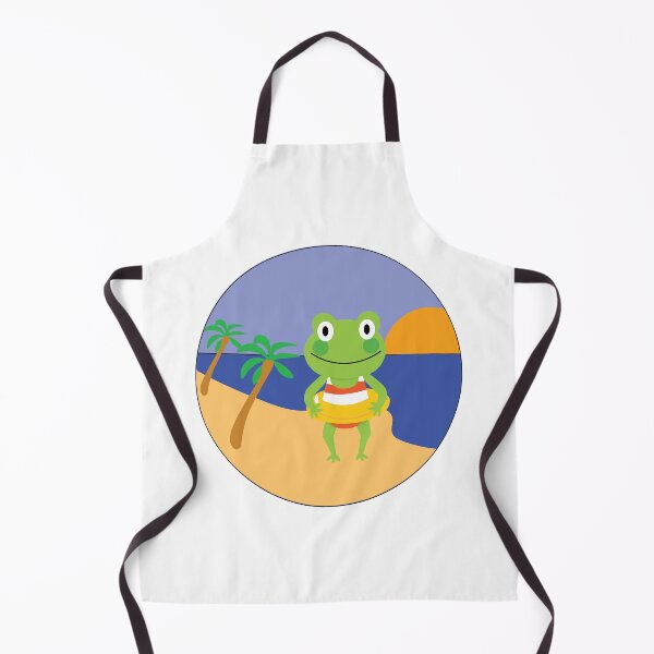 Item preview, PLAYFUL FROG AT THE BEACH DESIGN designed and sold by DeliveryGeorge.