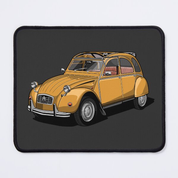 Item preview, French 2CV Illustrated Graphic Artwork (mustard yellow) designed and sold by SketchNinja.