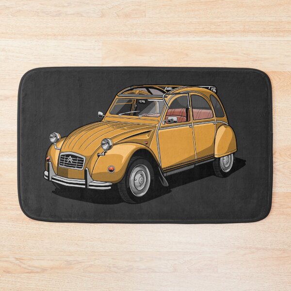 Item preview, French 2CV Illustrated Graphic Artwork (mustard yellow) designed and sold by SketchNinja.