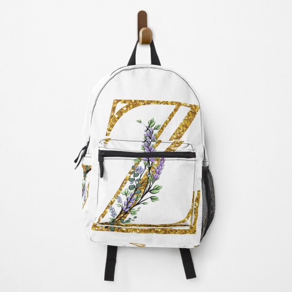 Item preview, The Alphabet | The letter “Z”| romantic Eucalyptus and Lavender floral illustration | floral Monogram | gold glitter alphabet designed and sold by hollycooper.