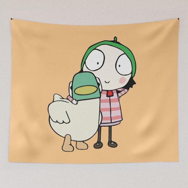 Item preview, Sarah and Duck having fun designed and sold by Bonobofy.