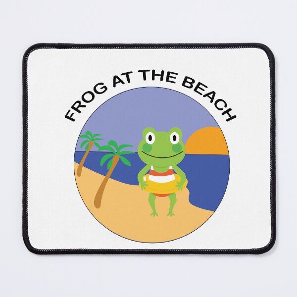 Item preview, PLAYFUL FROG AT THE BEACH DESIGN designed and sold by DeliveryGeorge.