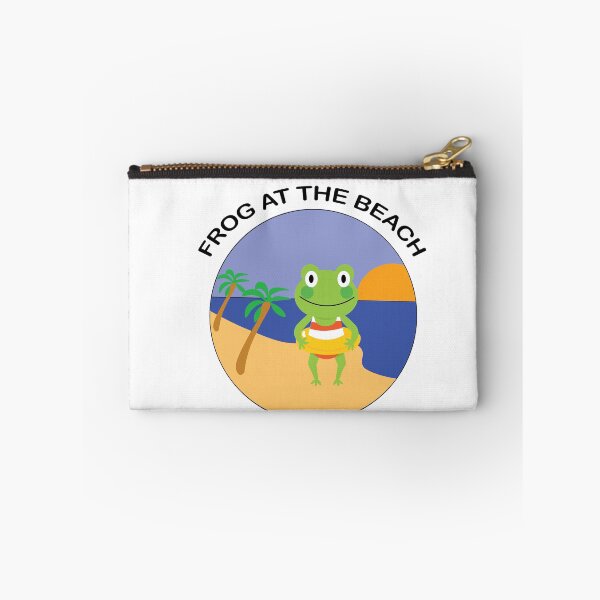 Item preview, PLAYFUL FROG AT THE BEACH DESIGN  designed and sold by DeliveryGeorge.