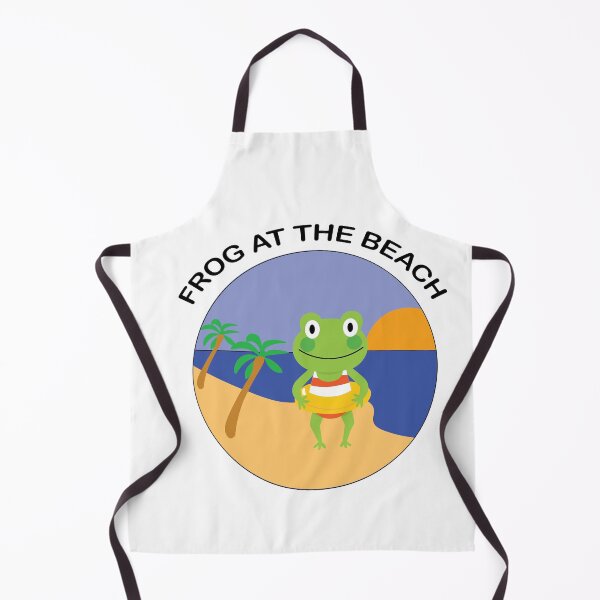 Item preview, PLAYFUL FROG AT THE BEACH DESIGN designed and sold by DeliveryGeorge.