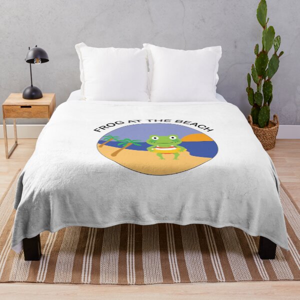 Item preview, PLAYFUL FROG AT THE BEACH DESIGN  designed and sold by DeliveryGeorge.