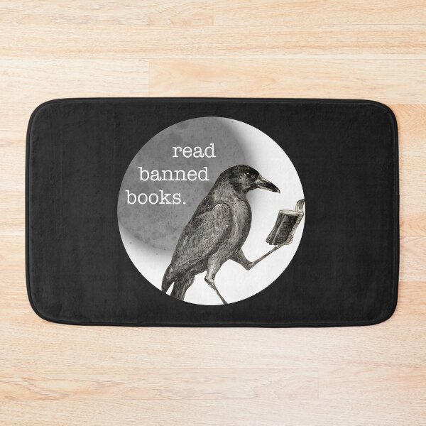 Item preview, Read Banned Books Anti Book Ban Raven With Poetry Book and Crescent Moon designed and sold by 6sensei.